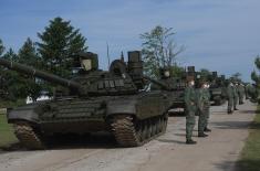 Serbian Armed Forces receive 30 T-72MS tanks and 30 BRDM-2MS armoured reconnaissance vehicles