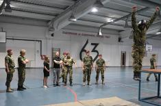 Minister Stefanović visits candidates for admission to 63rd Prachute Brigade