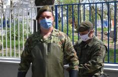 Joint engagement of CBRN teams of the Serbian Armed Forces and the Armed Forces of the Russian Federation in the disinfection of health centres in Belgrade