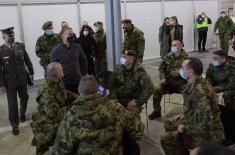 Minister Stefanović gets Covid-19 vaccine together with members of the armed forces