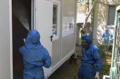 Joint engagement of CBRN teams of the Serbian Armed Forces and the Armed Forces of the Russian Federation in the disinfection of health centres in Belgrade