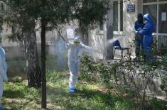 Joint engagement of CBRN teams of the Serbian Armed Forces and the Armed Forces of the Russian Federation in the disinfection of health centres in Belgrade