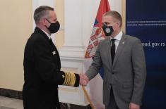 Minister Stefanović meets with Allied Joint Force Command Naples Commander, Admiral Burke