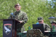 Minister Stefanović attends exercise conducted by members of 72nd Special Operations Brigade and 2nd Spetsnaz Brigade at Orešac