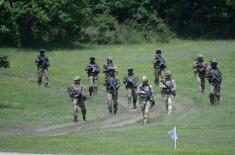 Minister Stefanović attends exercise conducted by members of 72nd Special Operations Brigade and 2nd Spetsnaz Brigade at Orešac