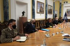 Minister Stefanović meets with Allied Joint Force Command Naples Commander, Admiral Burke