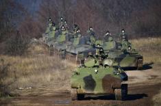 Members of Fourth Army Brigade at stationary camp