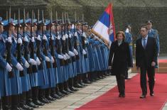 Meeting of Ministers of Defense of Serbia and France