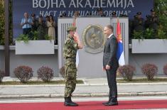 Minister Stefanović at promotion ceremony for 75 new reserve officers