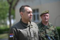 Minister Vulin: On behalf of the Supreme Commander of the Serbian Armed Forces – thank you, the First Brigade has held its ground 