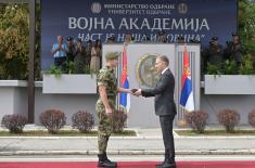 Minister Stefanović at promotion ceremony for 75 new reserve officers