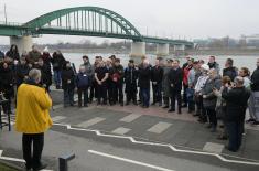 Members of the Serbian Armed Forces swam for the Holy Epiphany Cross