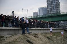 Members of the Serbian Armed Forces swam for the Holy Epiphany Cross