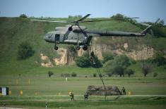 Minister Stefanović attends exercise conducted by members of 72nd Special Operations Brigade and 2nd Spetsnaz Brigade at Orešac