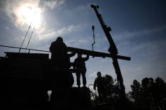  Stefanović with members of 250th Brigade on equipment and salary increase