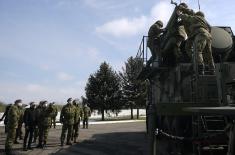  Stefanović with members of 250th Brigade on equipment and salary increase