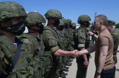 Minister Stefanović attends exercise conducted by members of 72nd Special Operations Brigade and 2nd Spetsnaz Brigade at Orešac