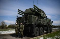  Stefanović with members of 250th Brigade on equipment and salary increase