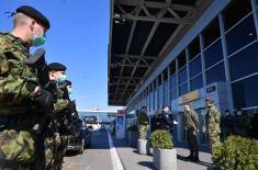 Minister Vulin visited the members of the armed forces at “Nikola Tesla” Airport