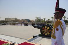 Minister Vučević lays wreaths at Monument to Unknown Hero, former president el-Sadat