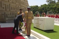 Minister Vučević lays wreaths at Monument to Unknown Hero, former president el-Sadat