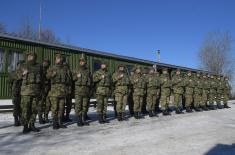 Minister Vulin with Members of the Serbian Armed Forces in the Base Trmka on Christmas