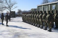 Minister Vulin with Members of the Serbian Armed Forces in the Base Trmka on Christmas