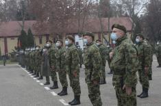 Taking the oath of enlistment in the barracks in Valjevo, Sombor and Leskovac