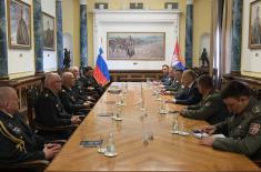 Meeting of Minister Stefanović with Chief of General Staff of the Armed Forces of Slovenia Major General Glavaš