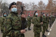 Taking the oath of enlistment in the barracks in Valjevo, Sombor and Leskovac