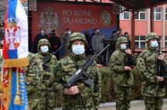 Taking the oath of enlistment in the barracks in Valjevo, Sombor and Leskovac