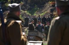 General Diković attends shooting of film on King Peter