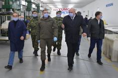 Minister Vulin in Vranje: “Jumco” produces 20,000 protective masks daily