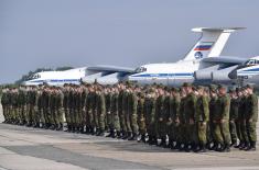 An official farewell for the members of the Armed Forces of the Russian Federation