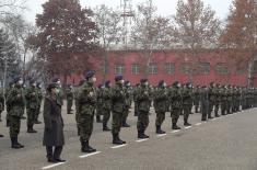 Taking the oath of enlistment in the barracks in Valjevo, Sombor and Leskovac