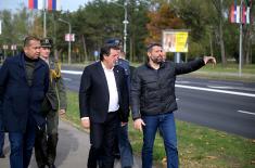 Министар Гашић обишао завршене радове на санацији асфалта на траси војне параде