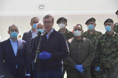 President Vučić: I thank the members of the military for everything they have done for our country