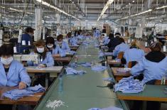 Minister Vulin in Vranje: “Jumco” produces 20,000 protective masks daily