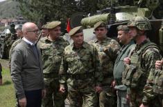 Minister Vučević visits deployed SAF troops