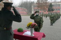 Taking the oath of enlistment in the barracks in Valjevo, Sombor and Leskovac