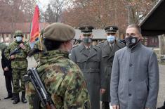 Taking the oath of enlistment in the barracks in Valjevo, Sombor and Leskovac