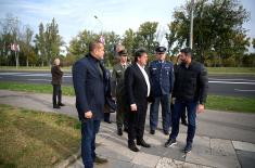 Министар Гашић обишао завршене радове на санацији асфалта на траси војне параде