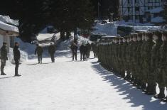 Minister Stefanović visits Military Academy cadets in winter training on Kopaonik Mountain