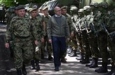 Minister Vučević visits deployed SAF troops