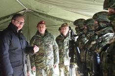 Exercise at Pasuljanske livade training ground