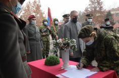 Taking the oath of enlistment in the barracks in Valjevo, Sombor and Leskovac