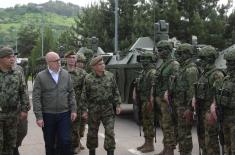 Minister Vučević visits deployed SAF troops