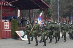 Taking the oath of enlistment in the barracks in Valjevo, Sombor and Leskovac