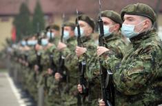 Taking the oath of enlistment in the barracks in Valjevo, Sombor and Leskovac