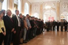 Memorial medals were presented in the Guard Club to the family members of warriors fallen in NATO aggression from the territory of Montenegro